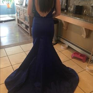 royal blue prom dress